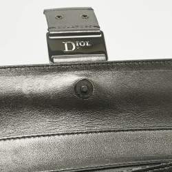 Pre Owned Dior Metallic Grey Oblique Canvas and Leather Street Chic Shoulder Bag
