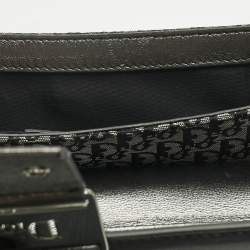 Pre Owned Dior Metallic Grey Oblique Canvas and Leather Street Chic Shoulder Bag