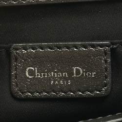 Pre Owned Dior Metallic Grey Oblique Canvas and Leather Street Chic Shoulder Bag