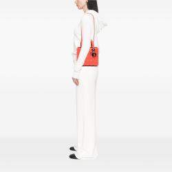 Pre Owned Dior Orange Medium Lambskin Cannage Lady Dior