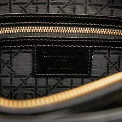 Pre Owned Dior Black Large Patent Cannage Lady Dior