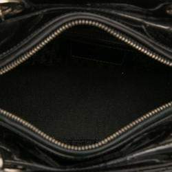 Pre Owned Dior Black Medium Patent Cannage Lady Dior