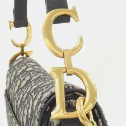 Pre Owned Christian Dior Dior Oblique Saddle Shoulder Bag