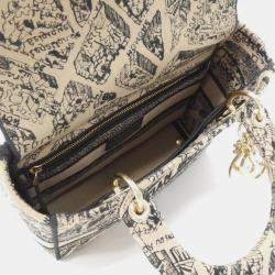 Pre Owned Christian Dior Plan De Paris Lady D-Light Medium Handbag