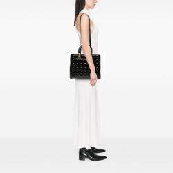 Pre Owned Dior Black Large Patent Cannage Lady Dior