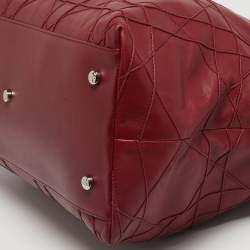 Pre Owned Dior Red Cannage Leather Granville Tote