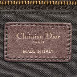 Pre Owned Dior Burgundy Oblique Canvas and Leather 30 Montaigne Shoulder Bag