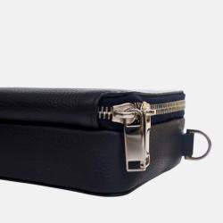Pre Owned Dior Blue Air Jordan Grained Calfskin Crossbody