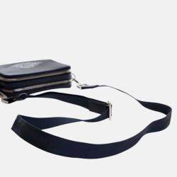 Pre Owned Dior Blue Air Jordan Grained Calfskin Crossbody