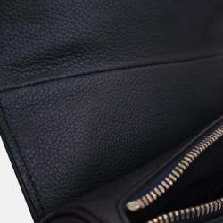 Pre Owned Dior Navy Blue Grained Calfskin Saddle Crossbody