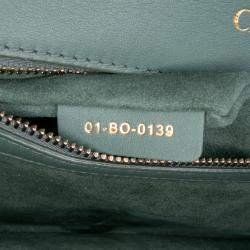 Pre Owned Dior Green Medium Studded Lambskin Diorama Flap