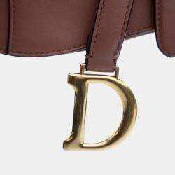 Pre Owned Dior Mini Calfskin Saddle Bag With Strap