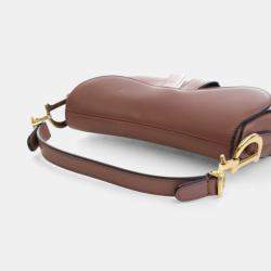 Pre Owned Dior Mini Calfskin Saddle Bag With Strap