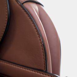Pre Owned Dior Mini Calfskin Saddle Bag With Strap