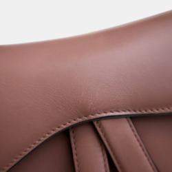 Pre Owned Dior Mini Calfskin Saddle Bag With Strap
