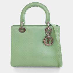 Pre Owned Dior Medium Python Lady Dior