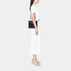 Pre Owned Dior Black Medium Lambskin Cannage Lady Dior