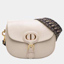 Pre Owned Dior White Large Smooth Calfskin Bobby Crossbody