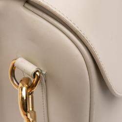 Pre Owned Dior White Large Smooth Calfskin Bobby Crossbody