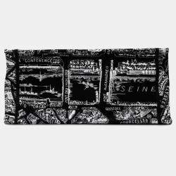 Pre Owned Dior Black Medium Canvas Embroidered Plan De Paris Book Tote