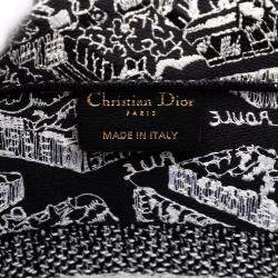 Pre Owned Dior Black Medium Canvas Embroidered Plan De Paris Book Tote