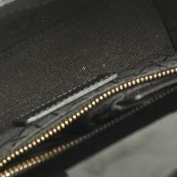 Pre Owned Dior Black Cannage Patent Leather Mini Lady Dior Tote
