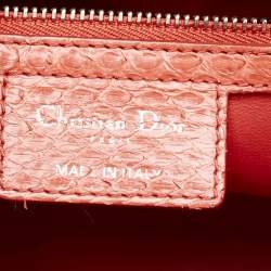 Pre Owned Dior Red Python Large Lady Dior Tote