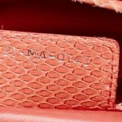 Pre Owned Dior Red Python Large Lady Dior Tote