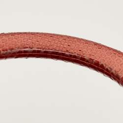 Pre Owned Dior Red Python Large Lady Dior Tote