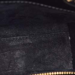 Pre Owned Dior Black Cannage Patent Leather Mini Lady Dior Tote