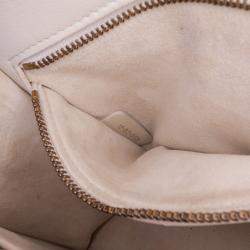 Pre Owned Dior White Small Lambskin Studded Diorama Flap