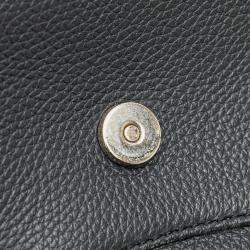 Pre Owned Dior Navy Blue Grained Calfskin Saddle Bag