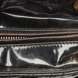 Pre Owned Dior Black Cannage Patent Leather Large Lady Dior Tote