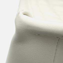 Pre Owned Dior Macrocannage Book Tote Latte White Calf Leather Size Small