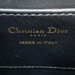 Pre Owned Dior Macrocannage Caro Backpack Black Lambskin Size Small