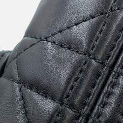 Pre Owned Dior Macrocannage Caro Backpack Black Lambskin Size Small