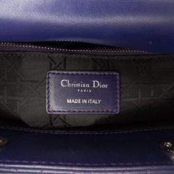 Pre Owned Dior Purple Small Lambskin Cannage My ABCDior Lady Dior