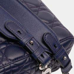 Pre Owned Dior Purple Small Lambskin Cannage My ABCDior Lady Dior