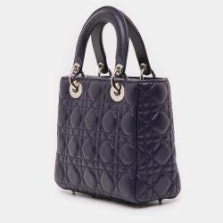 Pre Owned Dior Purple Small Lambskin Cannage My ABCDior Lady Dior