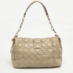Pre Owned Dior Beige Cannage Leather Miss Dior Shoulder Bag