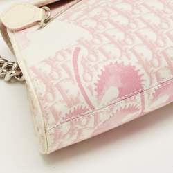 Pre Owned Dior Pink/White Cherry Blossom Print Fabric Shoulder Bag