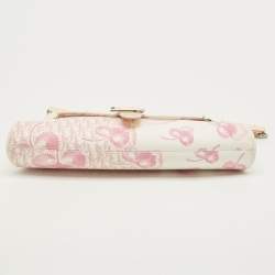 Pre Owned Dior Pink/White Cherry Blossom Print Fabric Shoulder Bag