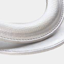 Pre Owned Dior Silver Small Metallic Grained Calfskin Cannage My ABCDior Lady Dior