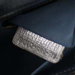 Pre Owned Dior Silver Small Metallic Grained Calfskin Cannage My ABCDior Lady Dior