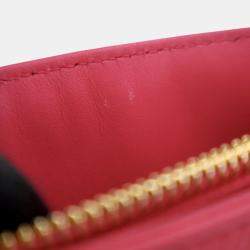 Pre Owned Dior Pink Supple Cannage Calfskin Caro Every Dior Pouch