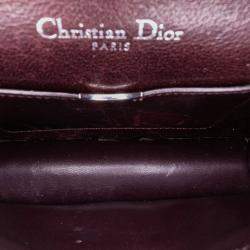 Pre Owned Dior Brown Mini Grained Calfskin Diorama Flap