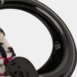 Pre Owned Dior Black Multicolor Medium Tweed Cannage Fringe Lady Dior