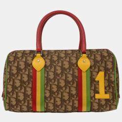 Pre Owned Christian Dior Brown Rasta-Color Trotter Handbag