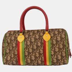 Pre Owned Christian Dior Brown Rasta-Color Trotter Handbag