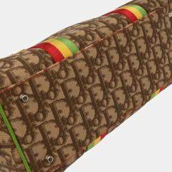 Pre Owned Christian Dior Brown Rasta-Color Trotter Handbag